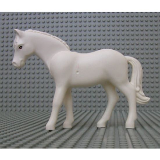 Horse, Belville with Black Rimmed Eyes with White and Dark Orange Irises Pattern