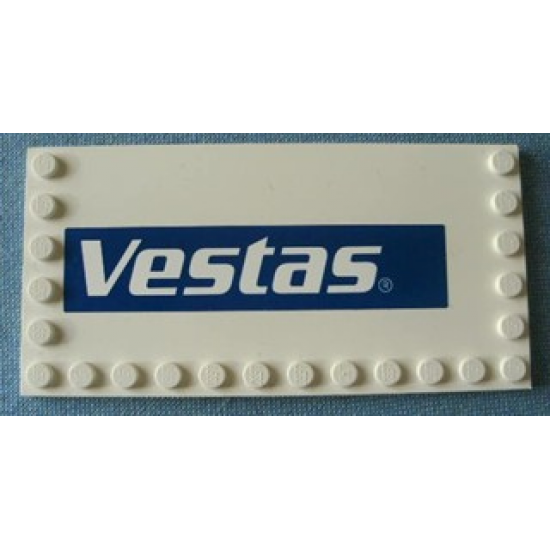 Tile, Modified 6 x 12 with Studs on Edges with 'Vestas' Logo Pattern Model Left (Sticker) - Set 4999