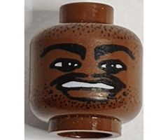 Minifigure, Head NBA Vince Carter Pattern - Blocked Open Stud