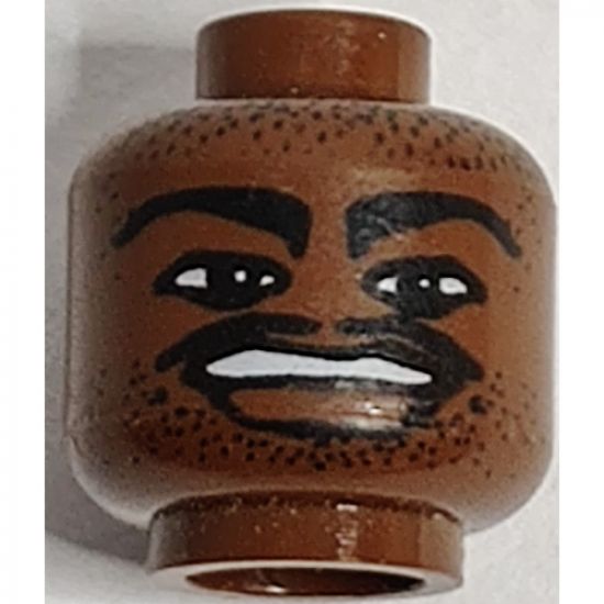 Minifigure, Head NBA Vince Carter Pattern - Blocked Open Stud