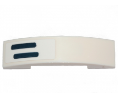 Slope, Curved 4 x 1 Double with 2 Dark Blue Stripes Pattern Model Left Side (Sticker) - Set 75276