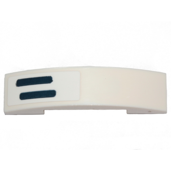Slope, Curved 4 x 1 Double with 2 Dark Blue Stripes Pattern Model Left Side (Sticker) - Set 75276