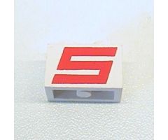 Brick 1 x 2 with Red Sterling S Pattern (1551)