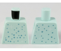Torso with Metallic Blue Spots and White Stars Pattern