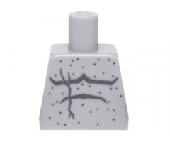 Torso Bare Chest with Crack and Speckled Stone Pattern