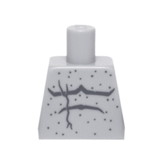 Torso Bare Chest with Crack and Speckled Stone Pattern