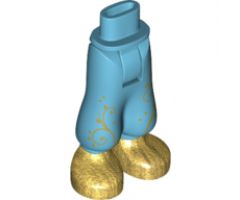 Mini Doll, Legs with Hips and Trousers Baggy with Gold Filigree and Pearl Gold Shoes Pattern