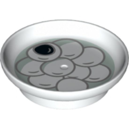 Duplo, Figure Wear & Utensil Dish with Tang Yuan Sesame Rice Balls on Light Aqua Plate Pattern
