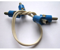 Electric, Wire 12V / 4.5V with 2 Leads, 14 Studs Long with 4 Blue Electric, Connector, 1-Way Male Rounded with Hollow Pin (x466c14 / 996ac01)
