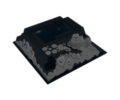 Baseplate, Raised 32 x 32 with Ramp and Pit, Crater Pattern