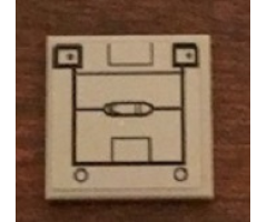 Tile 2 x 2 with SW Machine Panel Pattern (Sticker) - Set 75244