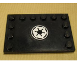 Tile, Modified 4 x 6 with Studs on Edges with SW Imperial Logo Pattern (Sticker) - Set 7672