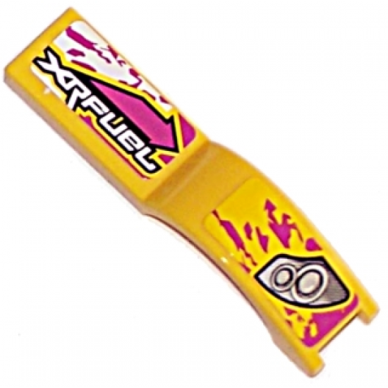 Vehicle, Mudguard 1 x 4 1/2 with XRFUEL and Headlights Pattern, Model Right (Stickers) - Set 8131