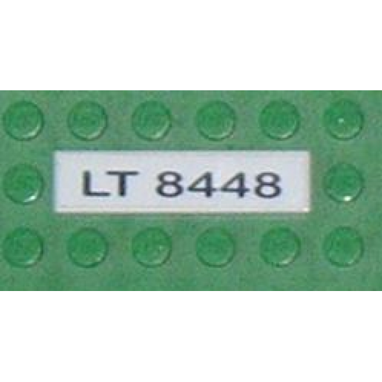 Tile 1 x 4 with 'LT 8448' Pattern (Sticker) - Set 8448