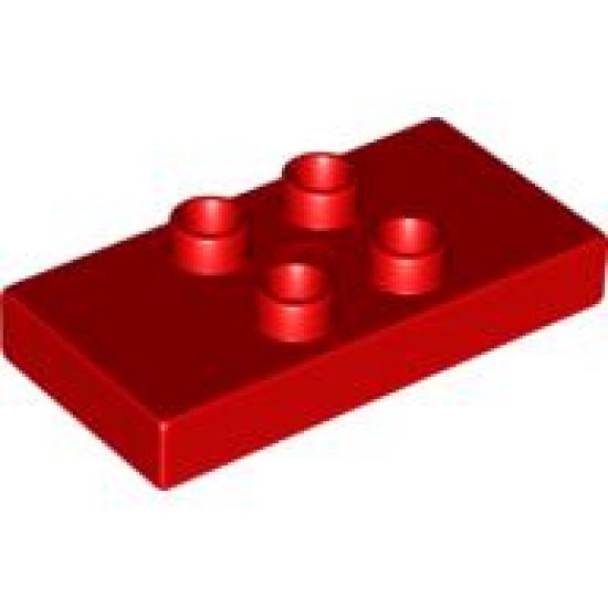 Duplo Tile, Modified 2 x 4 x 1/2 (Thick) with 4 Center Studs