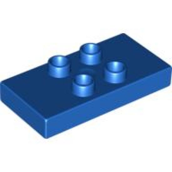 Duplo Tile, Modified 2 x 4 x 1/2 (Thick) with 4 Center Studs