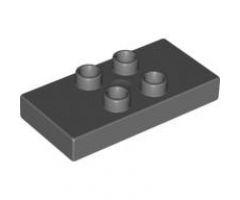 Duplo Tile, Modified 2 x 4 x 1/2 (Thick) with 4 Center Studs