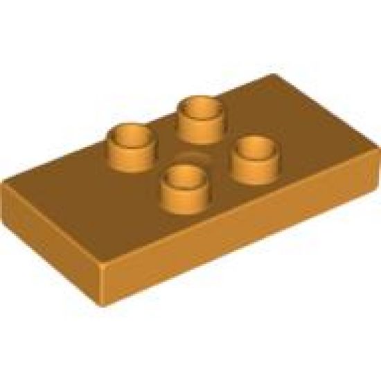 Duplo Tile, Modified 2 x 4 x 1/2 (Thick) with 4 Center Studs