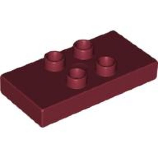 Duplo Tile, Modified 2 x 4 x 1/2 (Thick) with 4 Center Studs