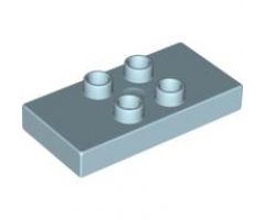 Duplo Tile, Modified 2 x 4 x 1/2 (Thick) with 4 Center Studs