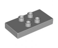 Duplo Tile, Modified 2 x 4 x 1/2 (Thick) with 4 Center Studs