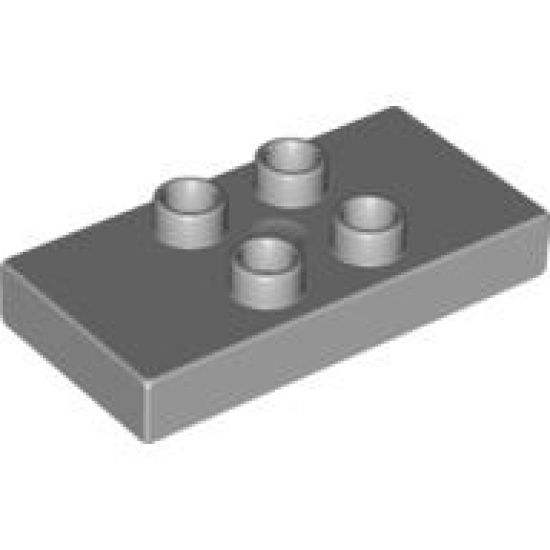 Duplo Tile, Modified 2 x 4 x 1/2 (Thick) with 4 Center Studs