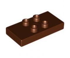 Duplo Tile, Modified 2 x 4 x 1/2 (Thick) with 4 Center Studs