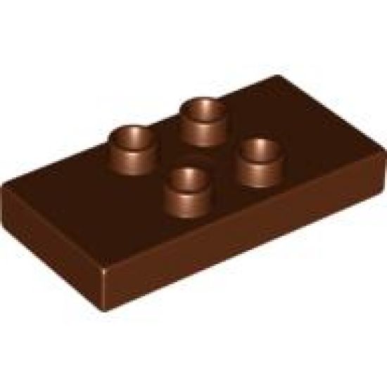 Duplo Tile, Modified 2 x 4 x 1/2 (Thick) with 4 Center Studs