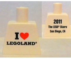 Torso I love Legoland Front, 2011 The LEGO Store San Diego, CA Back Pattern