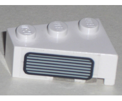 Wedge 3 x 2 Left with Grille Pattern (Sticker) - Set 5591