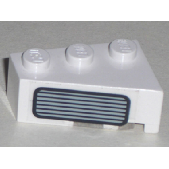 Wedge 3 x 2 Left with Grille Pattern (Sticker) - Set 5591