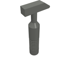 Minifigure, Utensil Tool Cross Pein Hammer - 6-Rib Handle