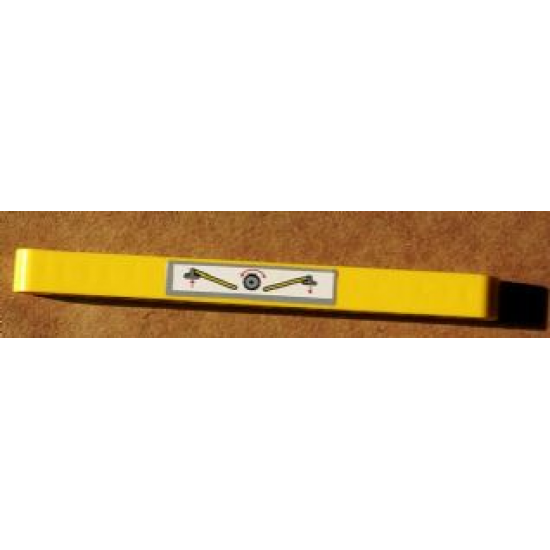 Technic, Liftarm 1 x 11 Thick with Outriggers Pattern (Sticker) - Set 8421