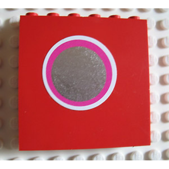 Brick 1 x 6 x 5 with Small Mirror Pattern (Sticker) - Set 230-1