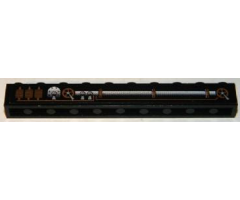 Brick 1 x 10 with Engine and Pipes Pattern Model Left Side (Sticker) - My Own Train Sets