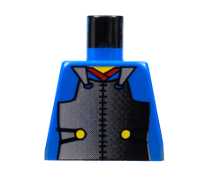Torso Castle Ninja Armor Plate, Red Collar Pattern (Samurai)