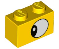 Brick 1 x 2 with Eye Pattern