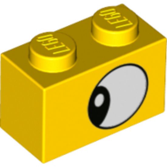 Brick 1 x 2 with Eye Pattern
