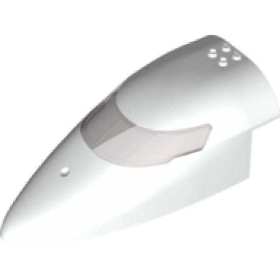 Aircraft Fuselage Forward Top Curved 8 x 16 x 5 with Trans-Black Glass