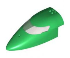 Aircraft Fuselage Forward Top Curved 8 x 16 x 5 with Trans-Black Glass