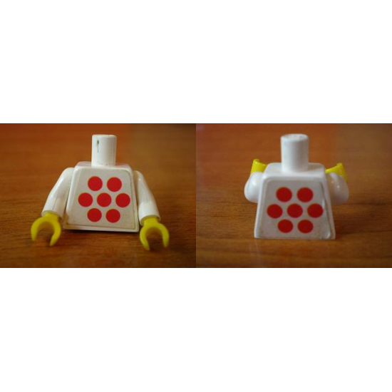 Torso Idea Book 6000 Mary with 7 Red Dots Pattern (Sticker) / White Arms / Yellow Hands