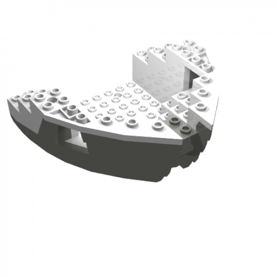 Boat Hull Small Bow 12 x 12 x 5 1/3, Top Color Blue
