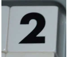 Duplo, Tile 2 x 2 x 1 with Black Number 2 Pattern