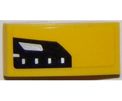 Slope, Curved 2 x 1 with Chevrolet Corvette Upper Headlight Pattern Model Left Side (Sticker) - Set 75870