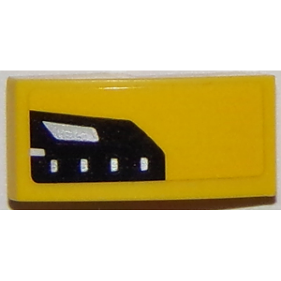 Slope, Curved 2 x 1 with Chevrolet Corvette Upper Headlight Pattern Model Left Side (Sticker) - Set 75870
