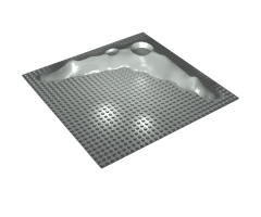 Baseplate, Raised 32 x 32 Crater Plate without Crater Studs