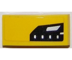 Slope, Curved 2 x 1 with Chevrolet Corvette Upper Headlight Pattern Model Right Side (Sticker) - Set 75870