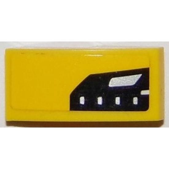 Slope, Curved 2 x 1 with Chevrolet Corvette Upper Headlight Pattern Model Right Side (Sticker) - Set 75870