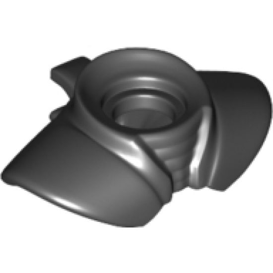 Minifigure, Body Wear Armor Shoulder Pads Rounded with Neck Protection and Clip on Back