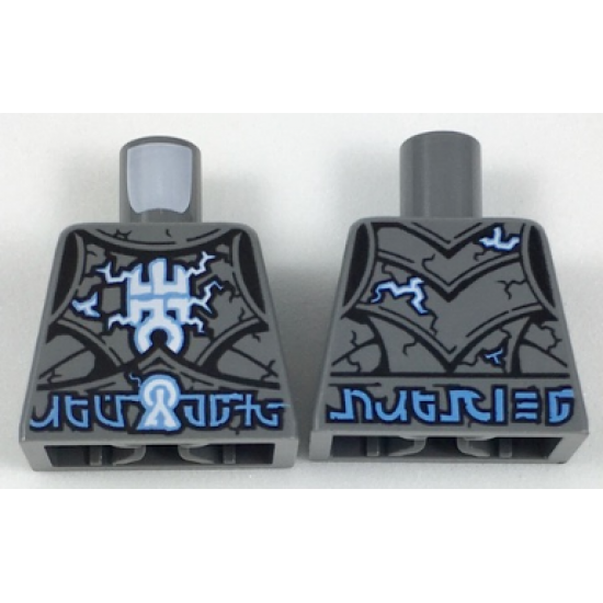 Torso Armor Plates with Electrified Lord Krakenskull Symbols and Blue Arcane Symbols Pattern